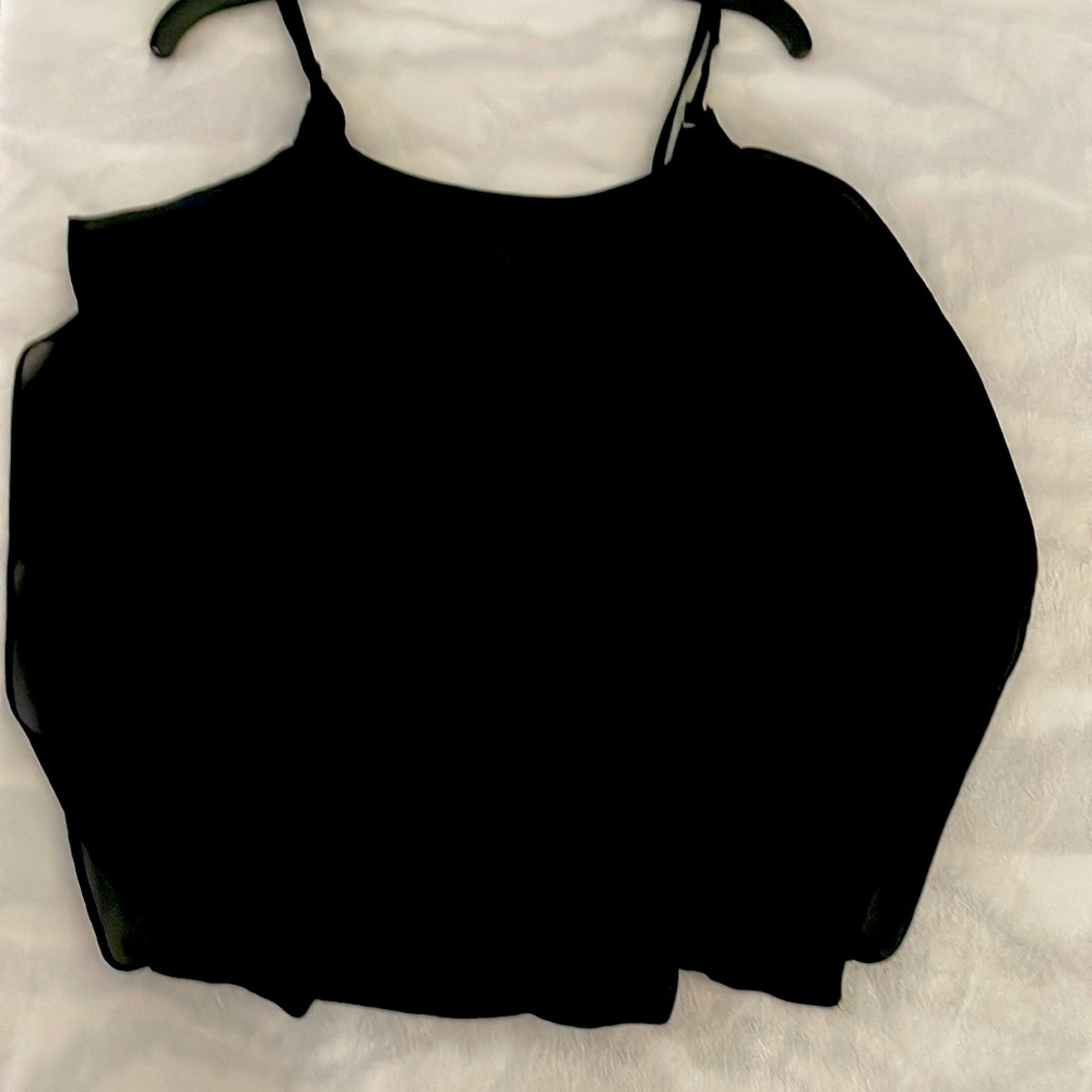 Black blouse with tank top underneath